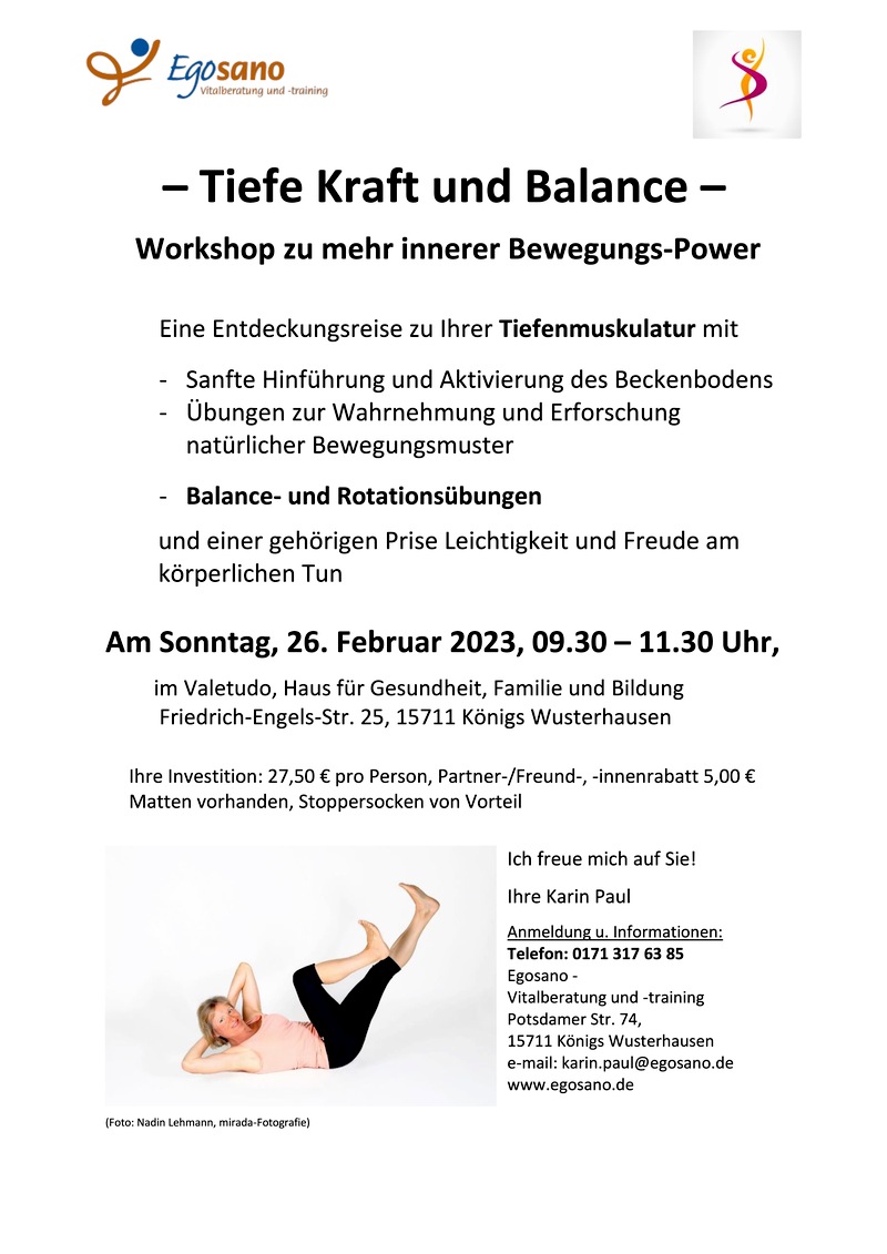 Workshop für mehr innere Bewegungspower, Königs Wusterhausen